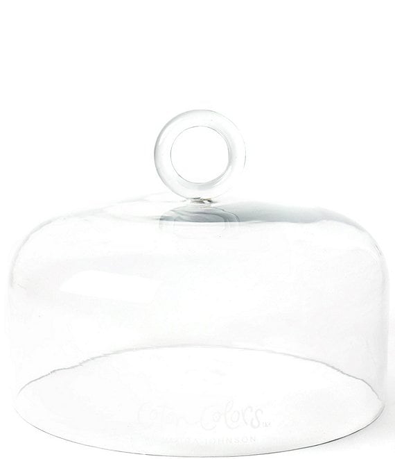 Coton Colors Ring Handle Glass Dome, White - Image 1