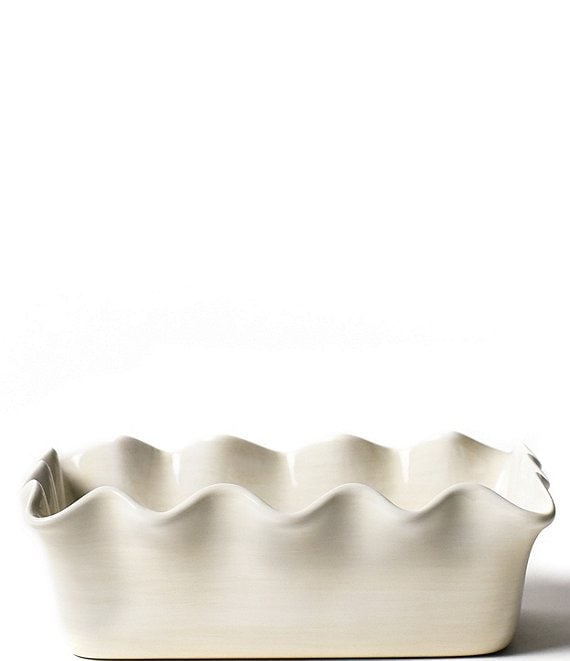 Coton Colors Signature White Ruffle Loaf Pan, White - Image 1