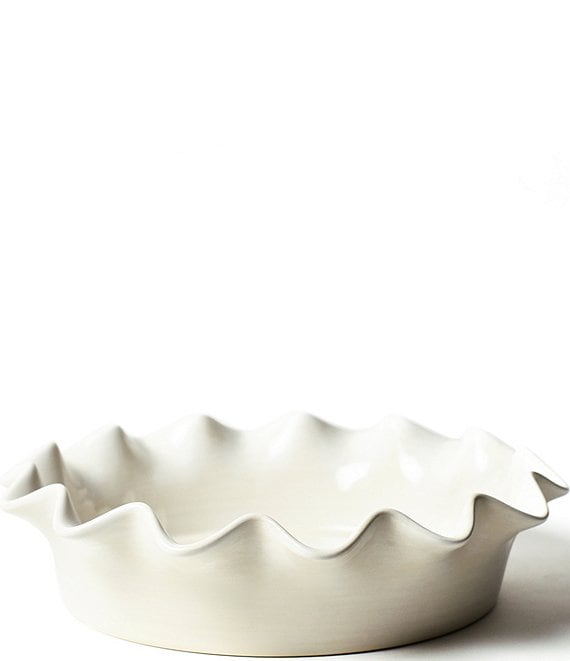 Color:White - Image 1 - Signature White Ruffle Pie Dish