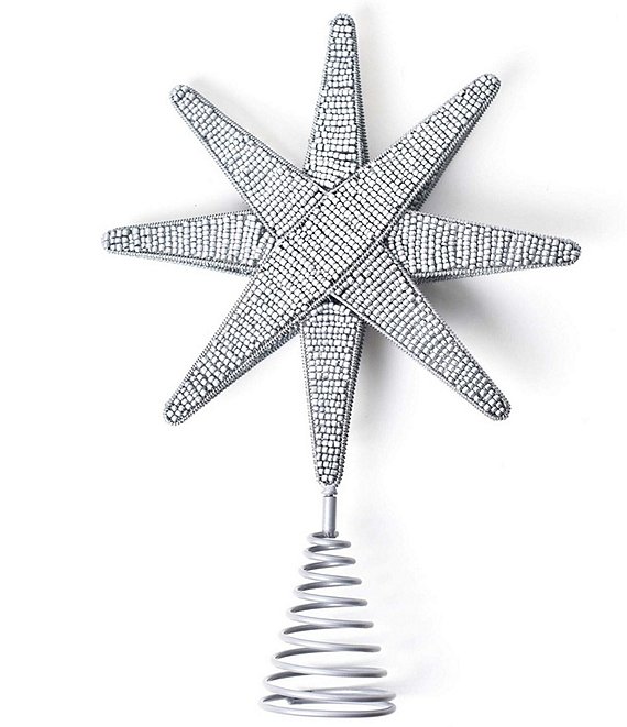 Coton Colors Silver Beaded Star Small Tree Topper
