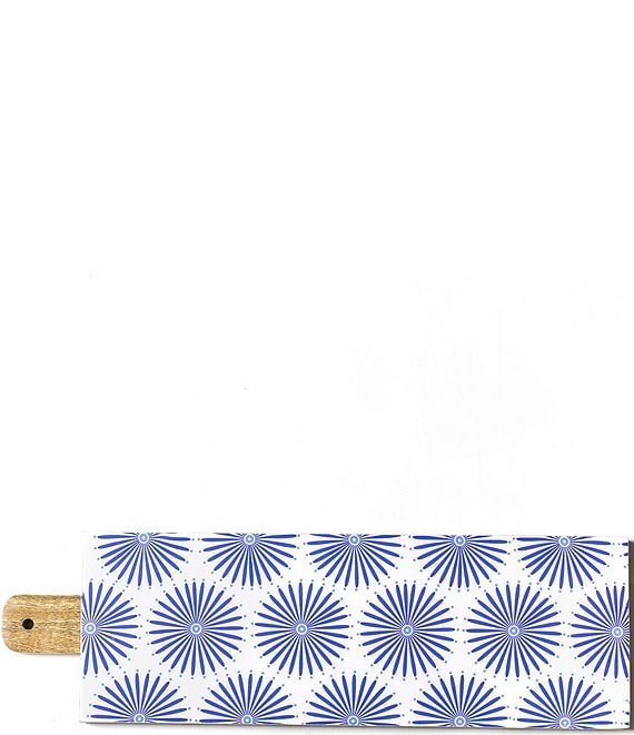 Coton Colors Iris Blue Burst Mango Wood Large Rectangle Cutting Board