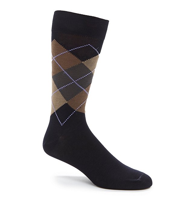 Color:Navy - Image 1 - Argyle Dress Socks