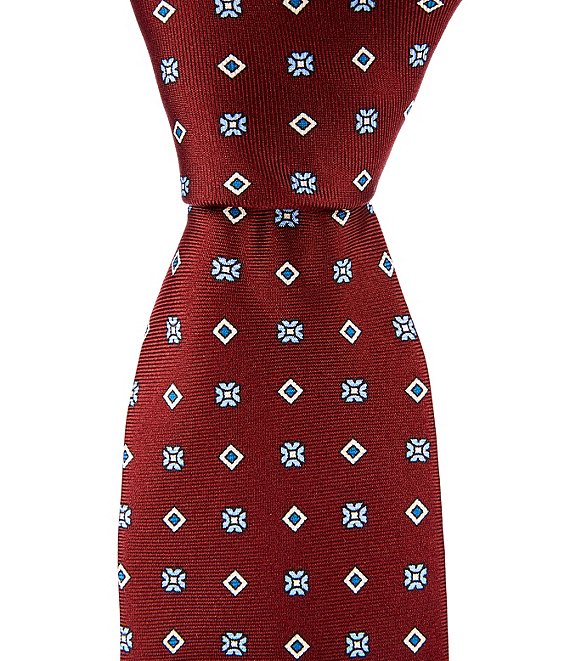 Cremieux Big & Tall Square/Floral/Medallion Traditional Woven Silk Tie