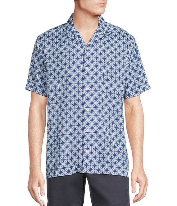 Cremieux Blue Label Bright Lights Rayon Short Sleeve Woven Camp Shirt ...