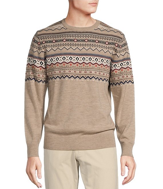 Cremieux Blue Label Fair Isle Merino Wool Sweater | Dillard's