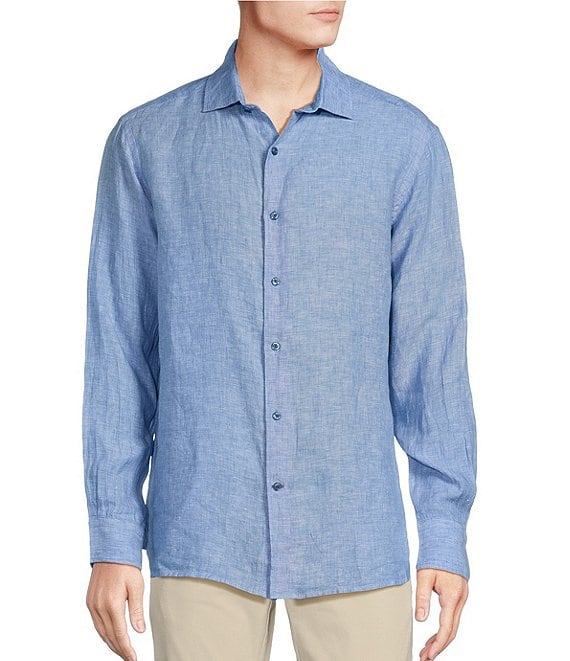 Cremieux Blue Label French Linen Collection Long Sleeve Woven Shirt ...