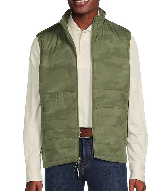 Color:Four Leaf Clover - Image 1 - Blue Label Hybrid Nylon-Knit Reversible Vest