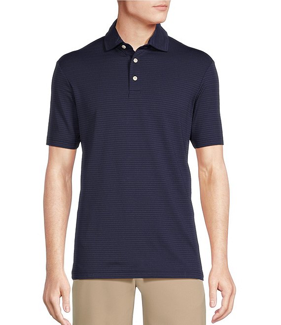 Cremieux Blue Label Jacquard Striped Performance Stretch Short-Sleeve ...