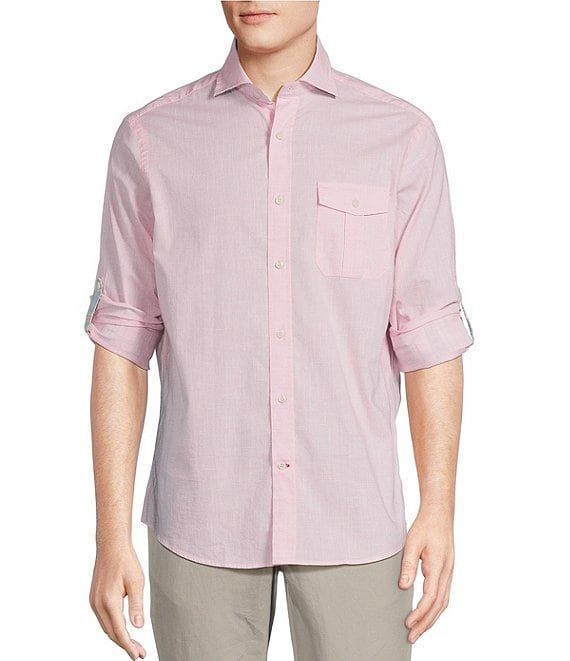 Cremieux Blue Label Key West Collection Solid Long Sleeve Woven Shirt