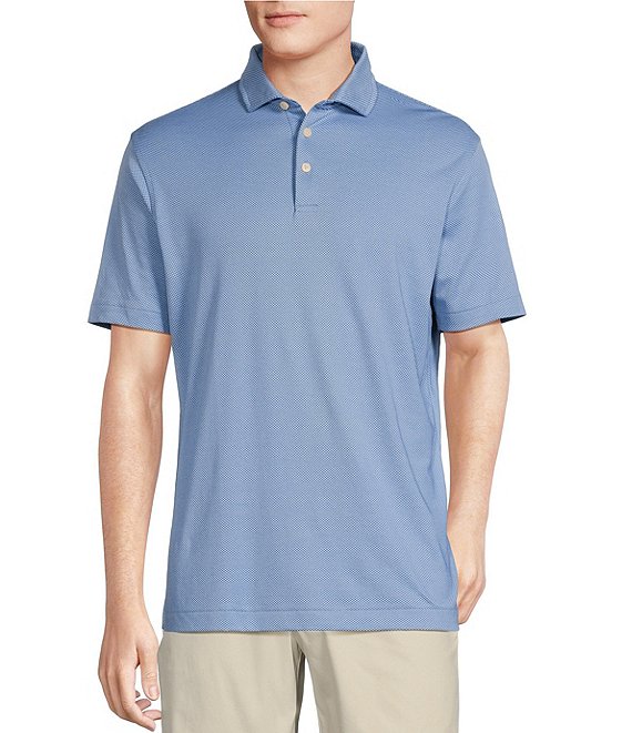 Cremieux Blue Label Lightweight Jacquard Short Sleeve Polo Shirt ...