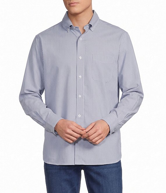 Cremieux Blue Label Long Sleeve Button Down Collar Flannel Stripe Woven Shirt