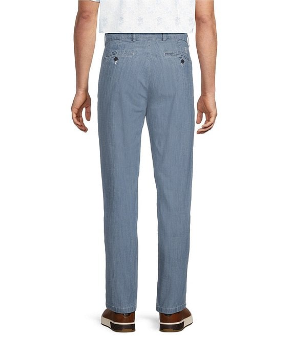 Cremieux Blue Label Madison Flat Front Chambray Pants | Dillard's