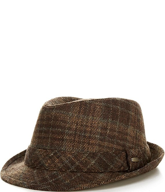 Cremieux Blue Label Micro Plaid Fedora Hat