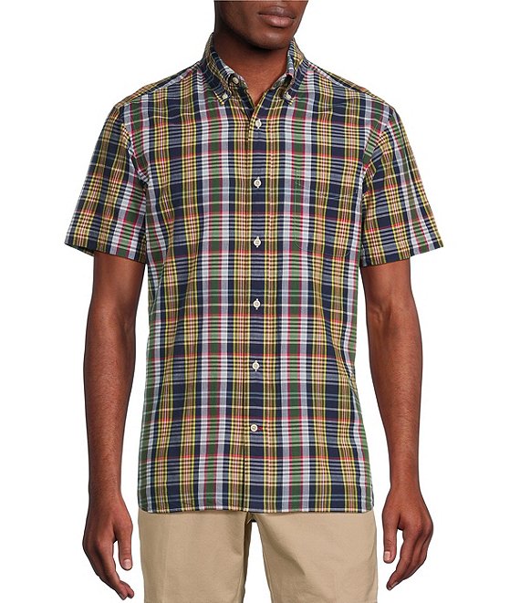Cremieux Blue Label Multi Plaid Madras Short-Sleeve Woven Shirt | Dillard's