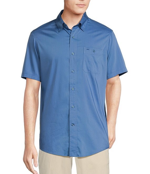 Cremieux Blue Label Performance Stretch Twill Short Sleeve Woven Shirt ...