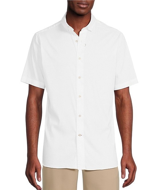 Cremieux Blue Label Performance Twill Solid Short Sleeve Woven Shirt ...