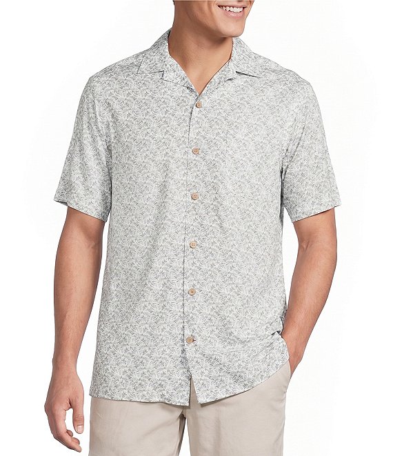 Cremieux Blue Label Pineapple Floral Print Short Sleeve Woven Camp Shirt