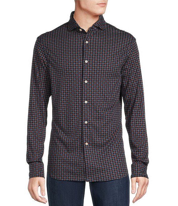 Cremieux Blue Label Print Long Sleeve Interlock Coatfront Shirt | Dillard's