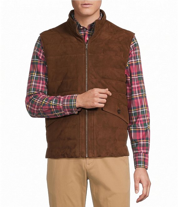 Cremieux Blue Label Quilted Suede Vest