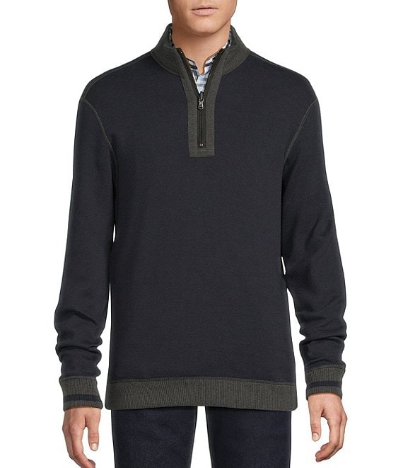 REVI 陶肌　milk HOMME Cremieux Blue Label Reversible Quarter-Zip Pullover | Dillard's