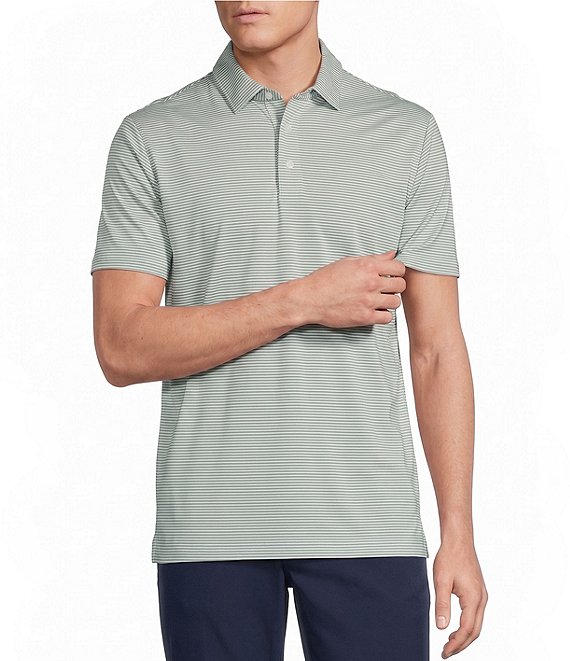 Cremieux Blue Label Performance Stretch Stripe Short Sleeve Polo