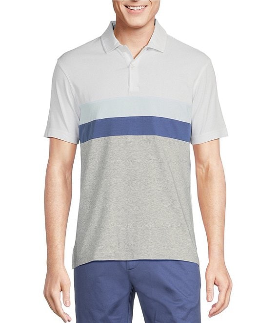Cremieux Blue Label Slim-Fit Color-Block Short-Sleeve Jersey Polo Shirt ...