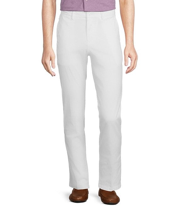 Cremieux Blue Label 25th Anniversary Soho Tailored Fit Flat Front Garment Dyed Pants, Lucent White - Image 1