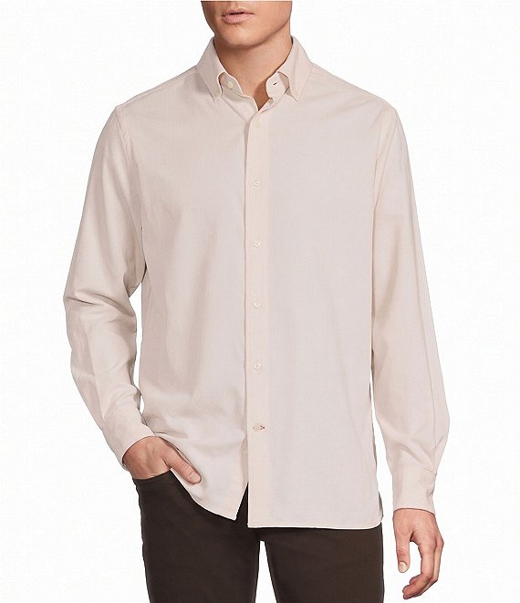Cremieux Blue Label Solid Corduroy Long Sleeve Woven Shirt