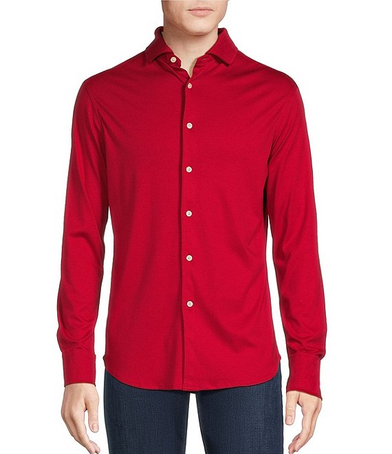 Cremieux Blue Label Solid Long Sleeve Interlock Coatfront Shirt | Dillard's