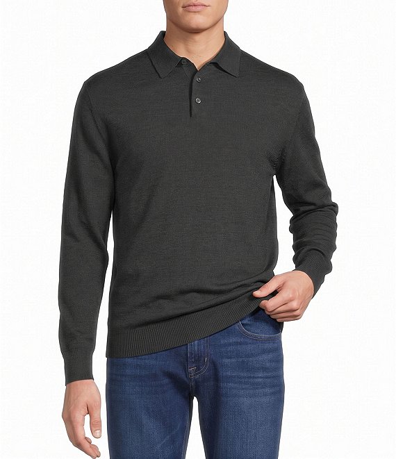 Cremieux Blue Label Solid Wool Polo Sweater