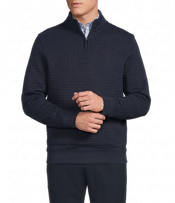 Cremieux Blue Label Square Quilted Quarter-Zip Pullover