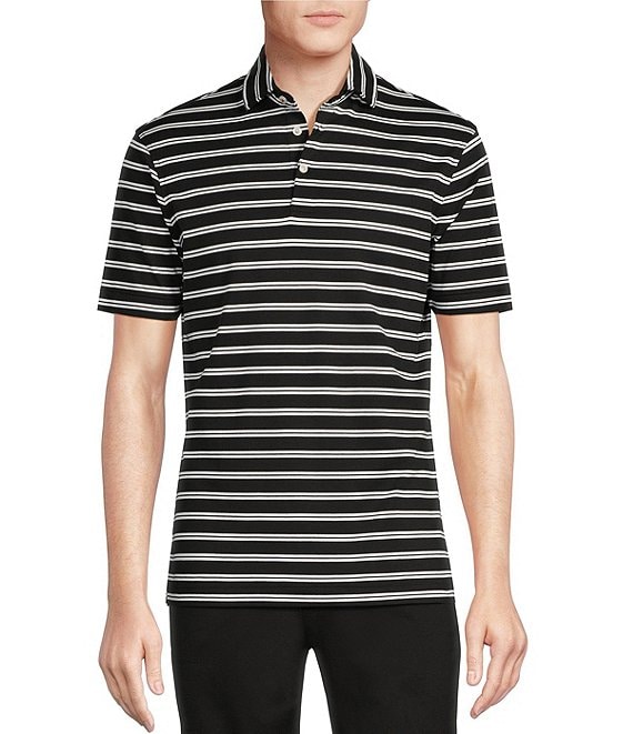 Cremieux Blue Label Stripe Short-Sleeve Interlock Polo Shirt | Dillard's