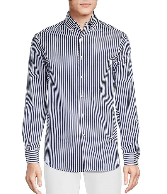 Cremieux Blue Label Stripes Of St. Tropez Collection Albini Thin Stripe ...