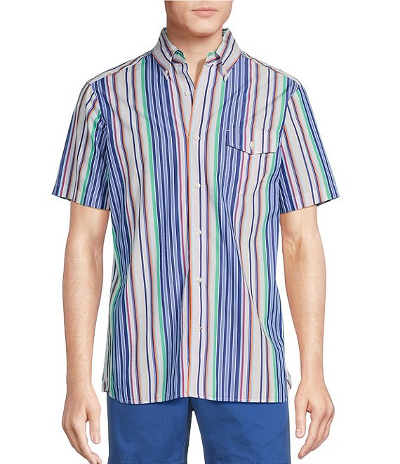 Cremieux Blue Label Stripes of St. Tropez Collection Poplin Short ...