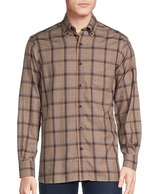 Cremieux Blue Label The Gamekeeper Collection Plaid Cotton Twill Long ...