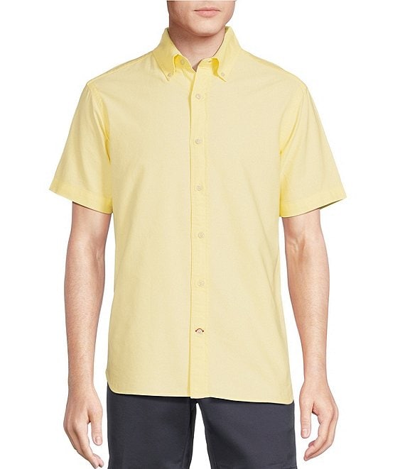 Cremieux Blue Label Washed Down Collection Solid Oxford Short Sleeve ...