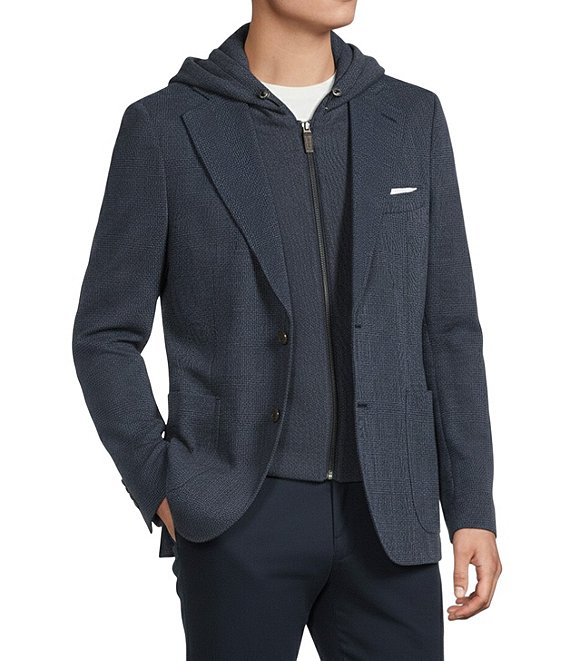 Cremieux Blue Label Zip-Out Bib Plaid Jacket, Blue - Image 1