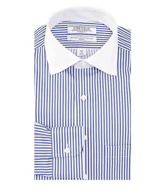 Men's Striped Classic Fit Non-Iron Shirt