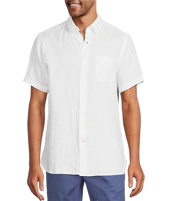 Cremieux Blue Label French Linen Collection Short Sleeve Woven Shirt ...