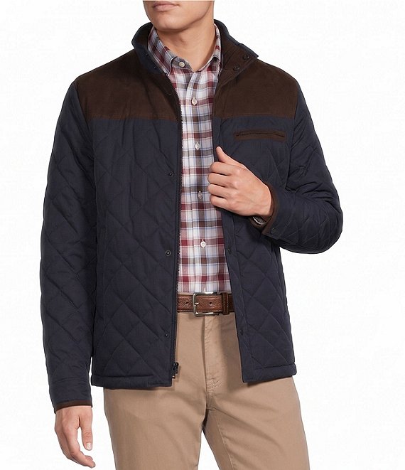 Cremieux Classic Quilted Zip & Button Front Jacket