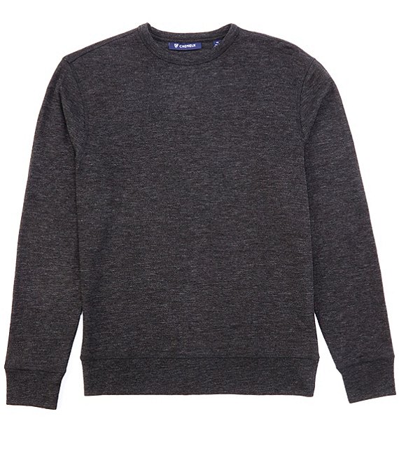 Color:Black 98C - Image 1 - Double Knit Solid Sweatshirt