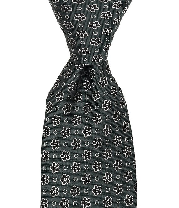 Cremieux Floral Dotted Traditional Silk Tie