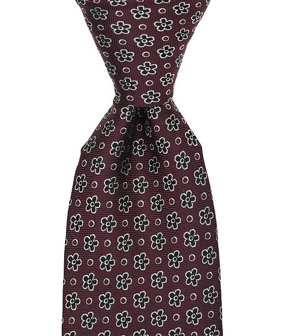 Cremieux Floral Dotted Traditional Silk Tie