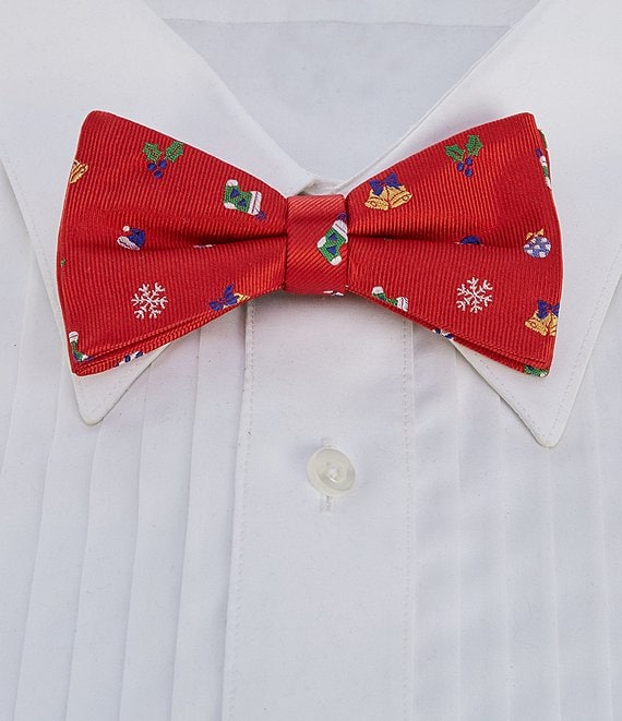 Cremieux Gift Print Pre-Tied Silk Bow Tie