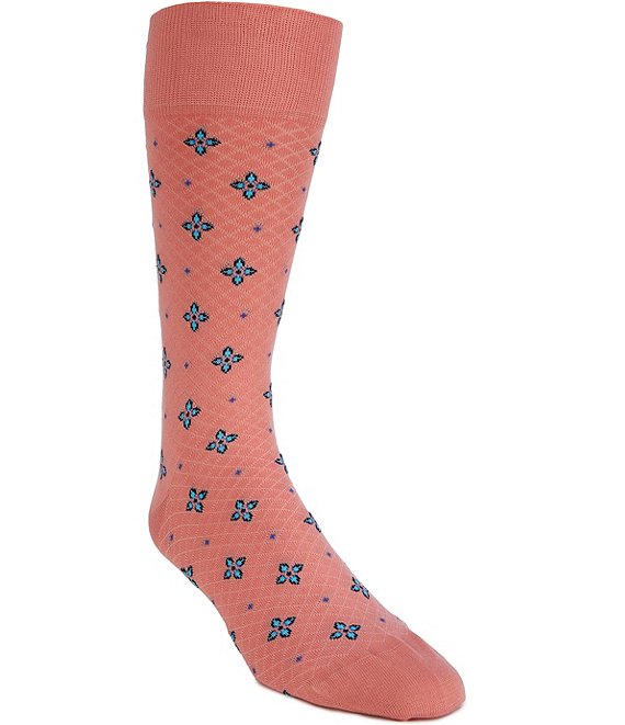 Cremieux Gridded Medallion Socks