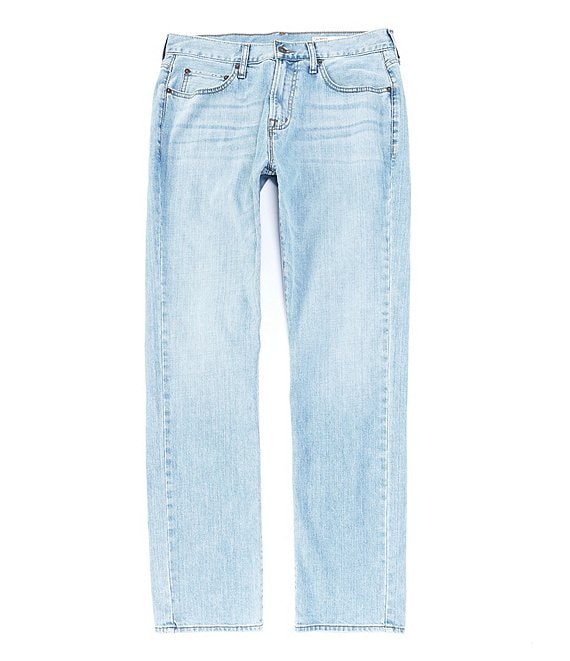 Color:Blue - Image 1 - Jeans Relaxed Straight Cut Light Wash Jean