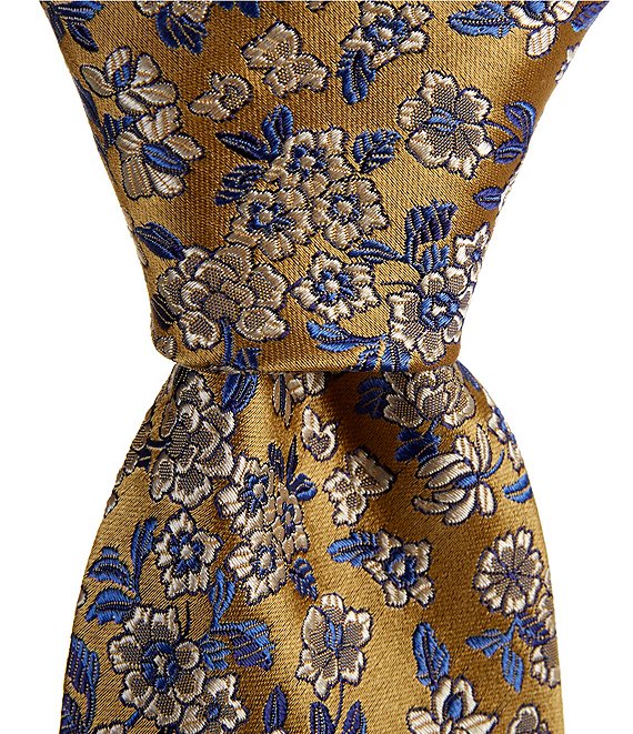 Cremieux King Floral Pattern 3 3/8#double; Silk Tie