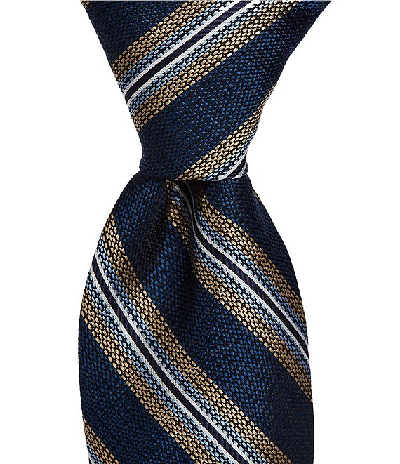 Cremieux Mayfair Stripe 3 3/8#double; Silk Tie