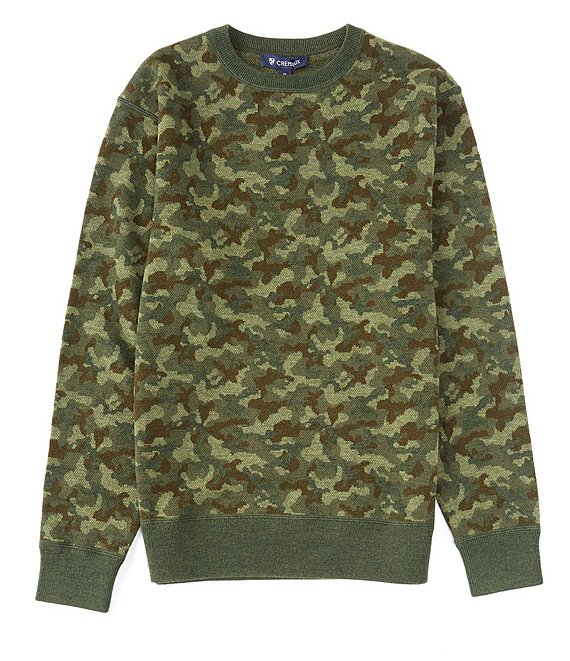 Cremieux Merino Wool Camouflage Sweater