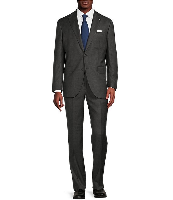 Cremieux Modern Fit Flat Front Sharkskin Print 2-Piece Suit | Dillard's